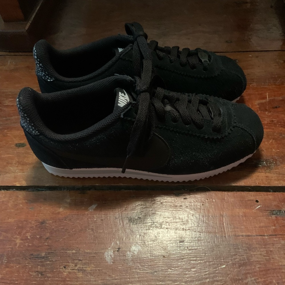 Nike Cortez black suede sneakers